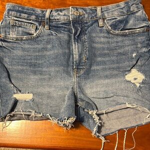 Old Navy Blue Distressed Jean Shorts